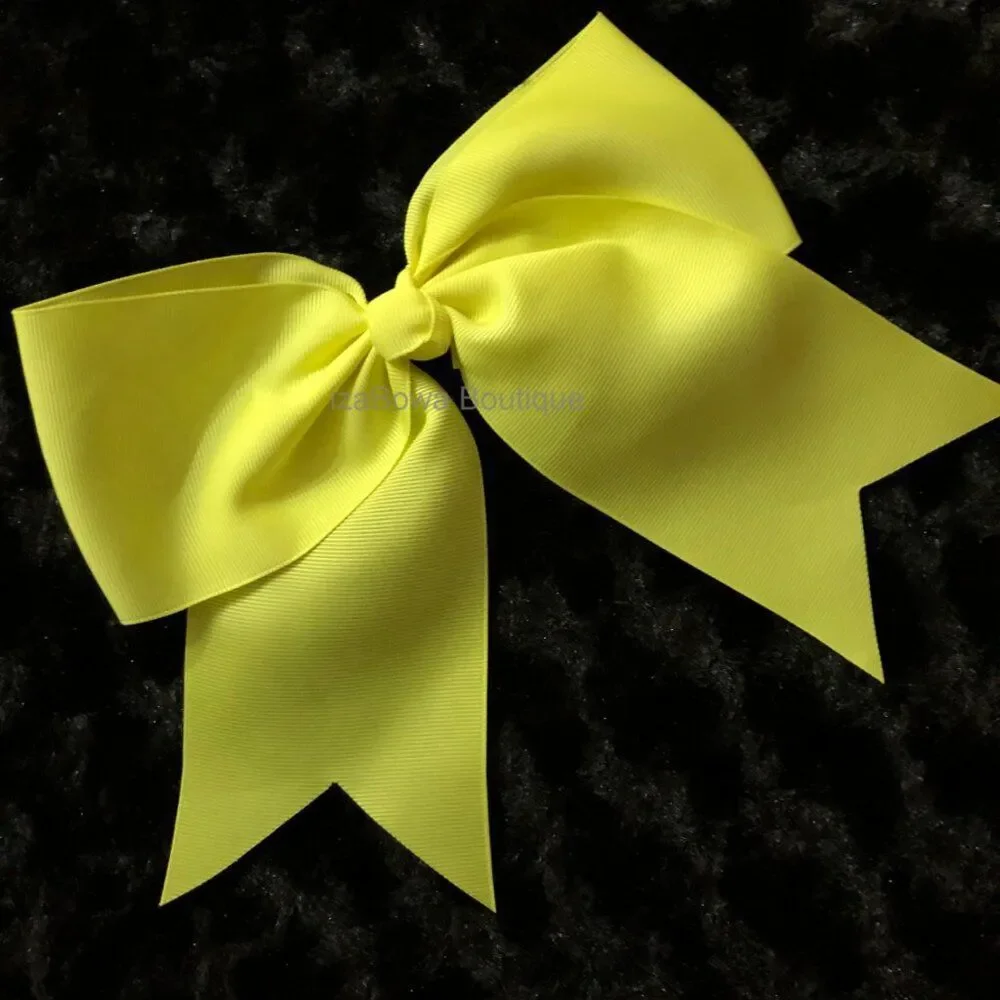 Lemon Yellow Solid Cheer Bow  5B2199   Handmade Boutique